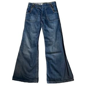 Anthropologie Silence + Noise High Rise Flare Blue Jeans - 26